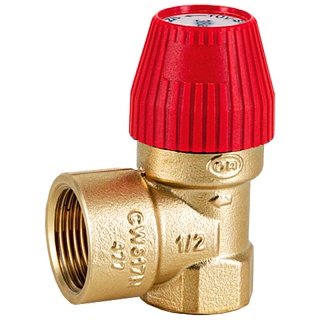 Клапан предохранительный 6 bar 1/2 x 1/2 для систем отопления (SVS-0010-016015) STOUT
