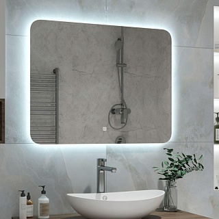 Зеркало (Санакс) сенсорное 800*600мм, с внутренней  LED подсветкой, ореольное свечение код: 45263