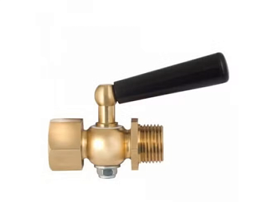 Кран трехходовой G1/2-G1/2 (внутр.-нар.) 2,5Мпа с фторопластовой прокладкой и натяжной гайкой, латунь (РОСМА) (6159)