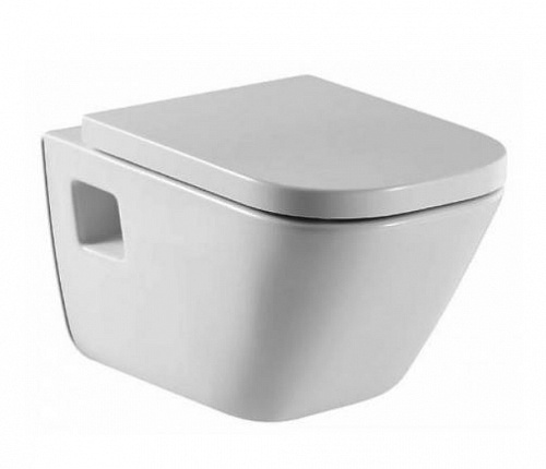 Унитаз подвесной ROCA "GAP" безободковый  с сидением мульти-лифт (34647L000 + 801472001)