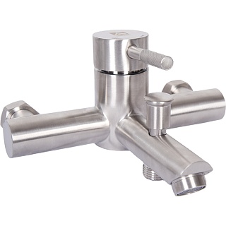 Смеситель д/ванны SOLID нерж. d35  короткий излив 3505  ARGO 43976