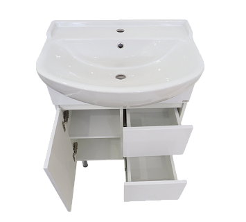 Комплект мебели 70 "Амур-70" напольная 1 дв.+2 ящ. белая MISTY (ум.Балтика,70)