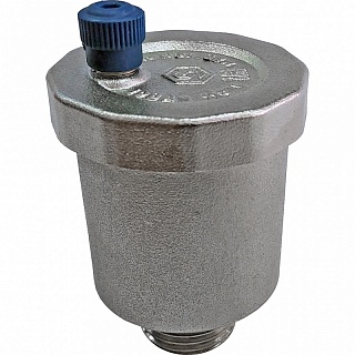 Воздухоотводчик автоматический вертик. выпуск никел.1/2" уплотнит. кольцо NBR 0-110С (144/24)  (SVS-1011-000015)