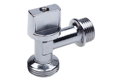 Кран угловой 1/2х3/4"  для СМ хром  AQUALINK