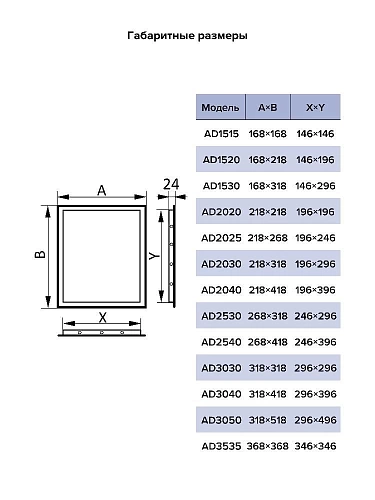 Сантехнические люки AD3050 (350х550)(17)