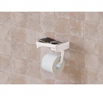 Держатель для т/бум С ПОЛОЧКОЙ 185х110х140 ("М-пластика") (М 2224)