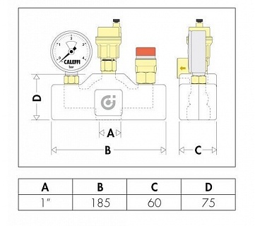   /  1" 3 bar  50 /. Caleffi (302630)