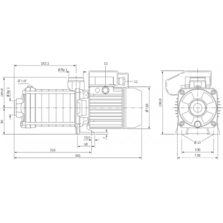 Насос MHIL 304-E-1-230-50-2 (4083898) 1-ф., повысительный