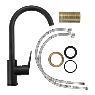 MAGNUS Смеситель д/кухни, черный код: 8754