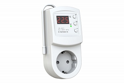 Терморегулятор Terneo RZ, в розетку, воздух 0-30°C, AC230V, 16A, DS Electronics