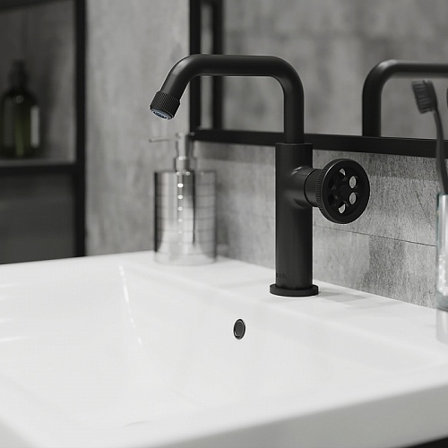 Смеситель для умывальника, черный, Grange, IDDIS, GRABLR0i01