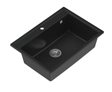 Мойка гранит FOSTO NOVA 70-50 (черный) без сифона 