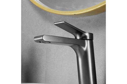 Смеситель д/раковины SHEVANIK оружейная сталь S8301T