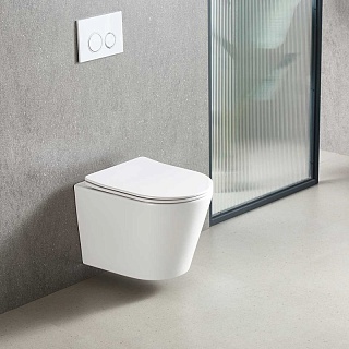 Унитаз подвесной безободковый Vincea "Piatti" Tornado белый .сиденье slim м/л  VT1-11T ВЫГОДА