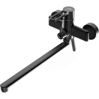 Смеситель д/ванны "KUDO" (KUD-1015) длинный излив черный TOKITO