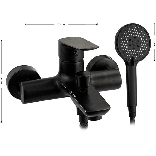 MAGNUS Смеситель д/ванны, ЧЕРНЫЙ код: 8710