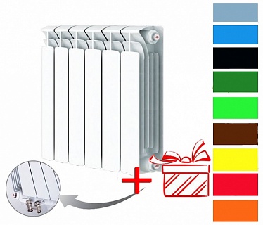 Радиатор бим.RIFAR BVR 500x6 нижнее правое подключение прямое ВЫГОДА