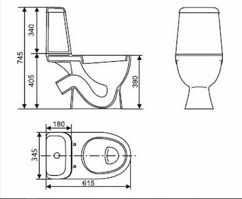 Бачок "MAX LUXE" м/о 16 см ( Самара)