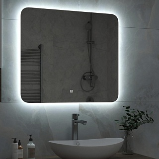 Зеркало (Санакс) сенсорное 800*700мм, с внутренней  LED подсветкой, ореольное свечение код: 45251