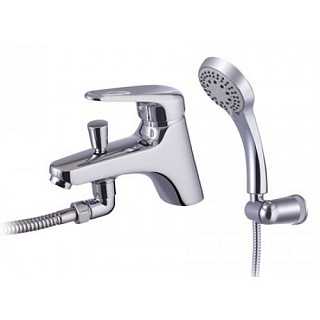 Смеситель врезной на борт ванны 1 отверстие "LUNA" (4115С) 40 мм. LEMARK 