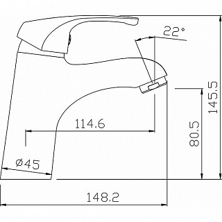 Смеситель д/умывальника LEDA с гигиеническим душем картридж d35  3547L ARGO 41042