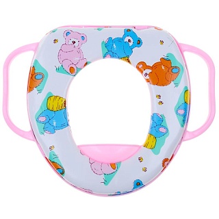 Сиденье д/унитаза мягкое ДЕТСКОЕ (мишка) Д10