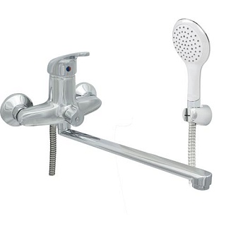 Смеситель д/ванны одноручк ЦС-СМ 300-7 ф40 М42 L350 плоский излив (ПП800092) 