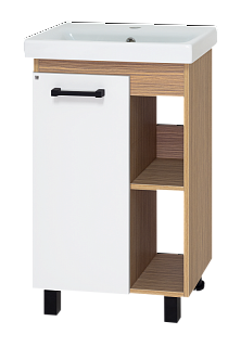 Комплект мебели 50 "Крафт-50" напольная 1 дв.+ниша дуб золотой/белый MISTY (ум.MODUO Slim-50)