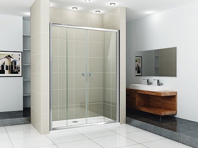 ДУШЕВАЯ ДВЕРЬ В ПРОЕМ CEZARES PRATICO-BF-2 160-P-Cr