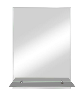 Зеркало (Санакс) 500*600 "Прямоугольник" с полкой 45657