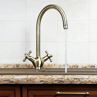 Смеситель для кухни, Sam, бронза, IDDIS, SAMBRJ0i05