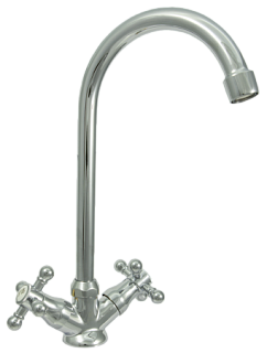Смеситель д/кухни двухручк.ЦС-СМ 12/2 гайка кер.U-обр (СМ504848)