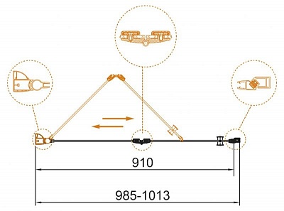 ДУШЕВАЯ ДВЕРЬ В НИШУ CEZARES ECO-O-BS-12 100-C-Cr