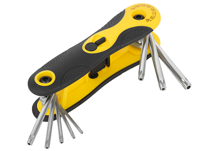 Ключи имбусовые FIT TORX CrV 8 шт. (Т9-Т40) складные (64016)