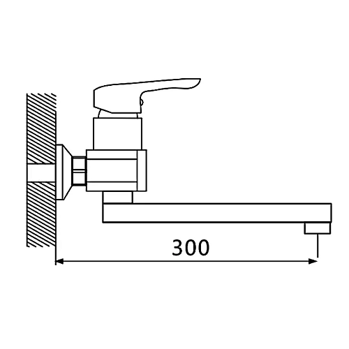 Смеситель настенный хром SHEVANIK S5693