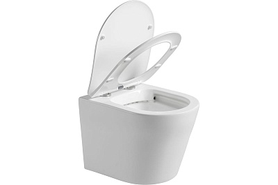 Унитаз подвесной безободковый Vincea "Piatti" белый .сиденье slim м/л  VT1-11S ВЫГОДА!!