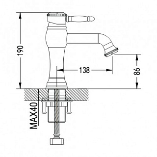 Смеситель д/раковины ROSE бронза R0401Q (снят с производства)