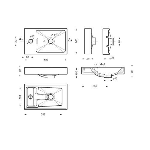 Умывальник "FEST-40" бел. (Самара) 