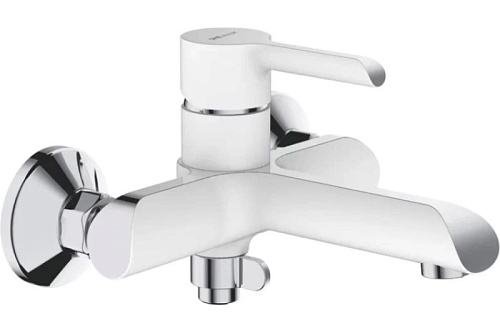 Смеситель д/ванны к/н  SHEVANIK белый/хром S6002F