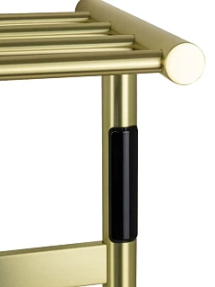 Полотенцесушитель "Kraftte" 510х575 П4 с полкой ЗОЛОТО матовое электро САНАКС 44021