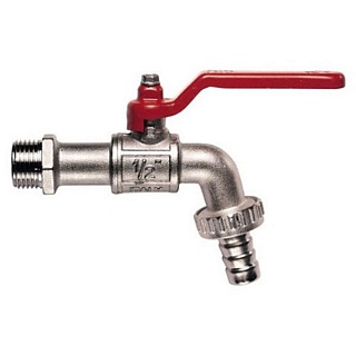 132  Кран шар. 1" слив под шланг (6/42) Itap