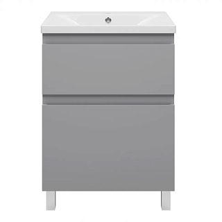 Комплект мебели 60 "Лаки-60" напольная 2 ящ. серый MISTY (ум.Royce Abby-60)