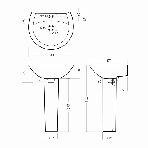 Умывальник "АТТИКА-55"  (Самара) 