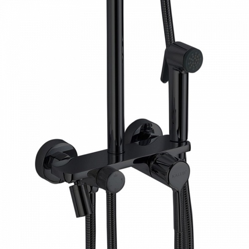 Душ.система Haiba HB24814-7 латунь черный с гиг.душем