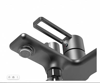 Смеситель д/ванны "KUDO"(KUD-1014) короткий излив черный TOKITO