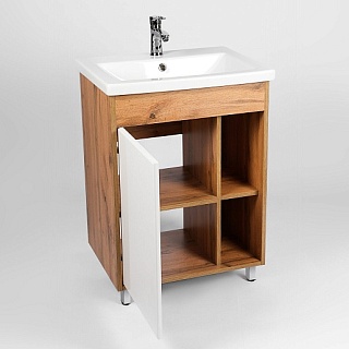 Комплект мебели 50 "Бостон-50" напольная 1 дв., дуб/белый VIANT (ум.Como-50)