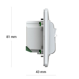 Терморегулятор Terneo MEX в подрозетник, теплый пол 10-40°C, AC230V, 16A, DS Electronics