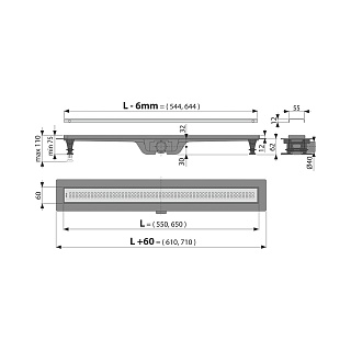   550mm ""  AlcaPlast (APZ9-550M)