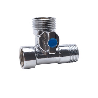 Кран угловой 3-х проход.  (VER343X) (100) VIEIR