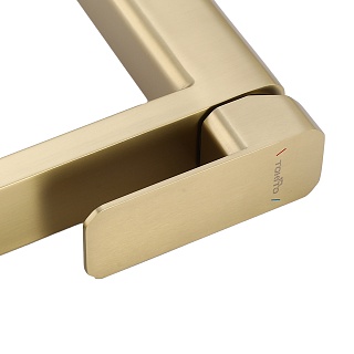 Смеситель д/умывальника "AOMORI" (AOM-1012BG) нерж, высокий, браш.золотоTOKITO